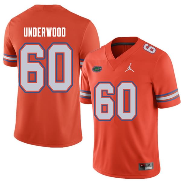 NCAA Florida Gators Houston Underwood Men's #60 Jordan Brand Orange Stitched Authentic College Football Jersey WWH1064MT